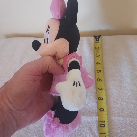 Disney Store Minnie Mouse Plush Pink Polka Dots 9" Stuffed Animal Nwot Adorable - Picture 6 of 7